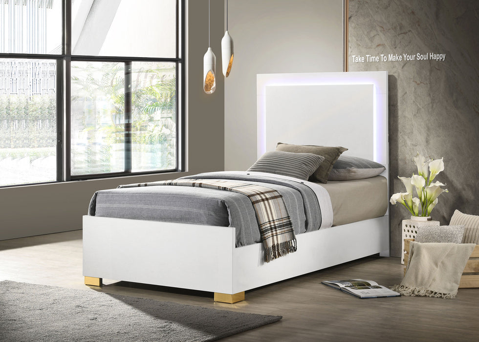 Marceline Beds White & Black Eastren King, Full, Twin, & Queen - Casa Morelos / Coahuila Furniture (Oklahoma City, OK)