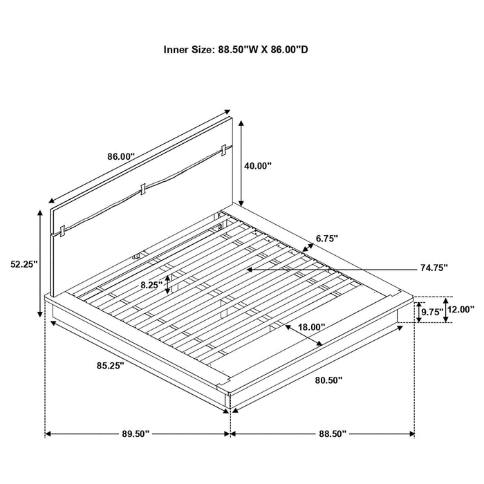 Winslow Queen & E.King Bed - Casa Morelos / Coahuila Furniture (Oklahoma City, OK)