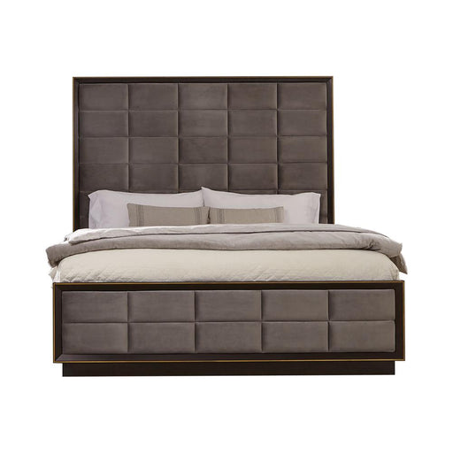 Durango California King, Eastren King, & Queen Upholstered Bed Smoked Peppercorn and Grey - Casa Morelos / Coahuila Furniture (Oklahoma City, OK)