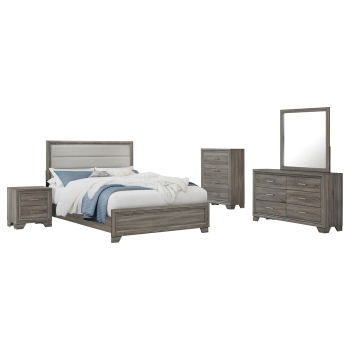 Wright California King Bedroom Set Brown Oak - Casa Morelos / Coahuila Furniture (Oklahoma City, OK)