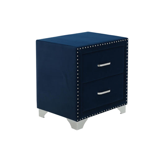 Melody 2-drawer Upholstered Nightstand Pacific Blue - Casa Morelos / Coahuila Furniture (Oklahoma City, OK)