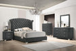 Melody 5-piece California King Tufted Upholstered Bedroom Set Grey - Casa Morelos / Coahuila Furniture (Oklahoma City, OK)