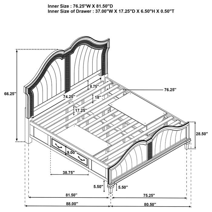 Evangeline 4 & 5 Piece Bedroom Set - Casa Morelos / Coahuila Furniture (Oklahoma City, OK)