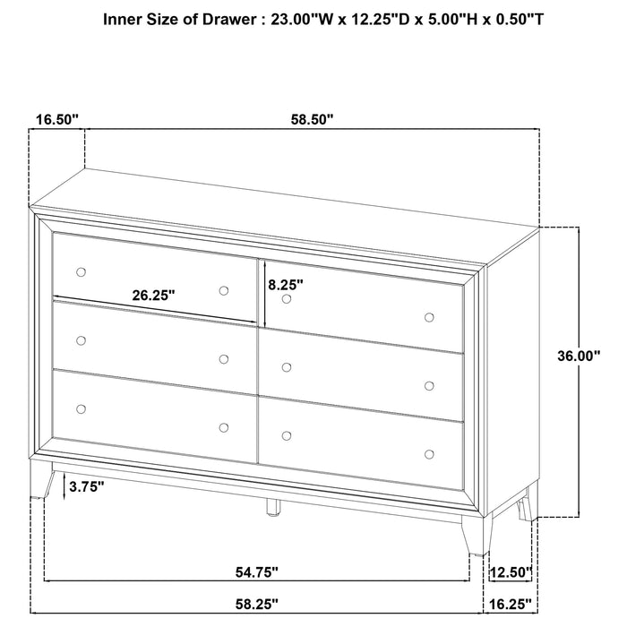 Welsley 4 & 5 PieceBedroom Set - Casa Morelos / Coahuila Furniture (Oklahoma City, OK)