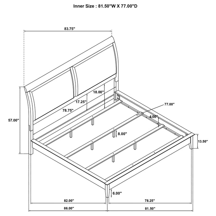 Bexhill California King, E.King, Queen Bed - Casa Morelos / Coahuila Furniture (Oklahoma City, OK)