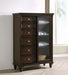 Andover 6-drawer Tempered Glass Door Chest Dark Oak - Casa Morelos / Coahuila Furniture (Oklahoma City, OK)