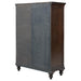 Andover 6-drawer Tempered Glass Door Chest Dark Oak - Casa Morelos / Coahuila Furniture (Oklahoma City, OK)
