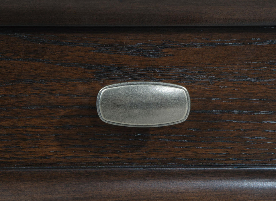 Andover 6-drawer Tempered Glass Door Chest Dark Oak - Casa Morelos / Coahuila Furniture (Oklahoma City, OK)