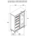 Andover 6-drawer Tempered Glass Door Chest Dark Oak - Casa Morelos / Coahuila Furniture (Oklahoma City, OK)