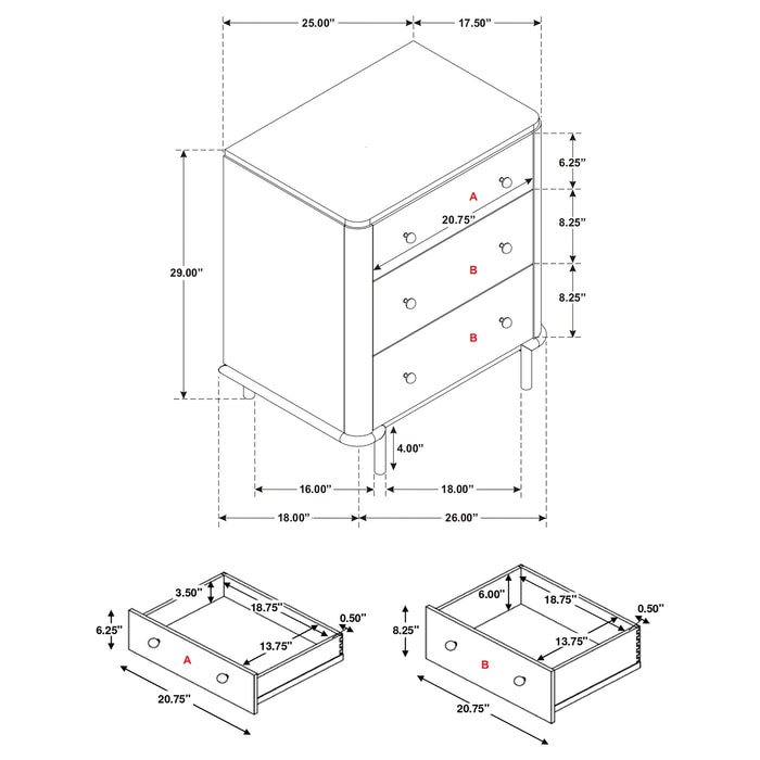 Arini Nightstands - Casa Morelos / Coahuila Furniture (Oklahoma City, OK)