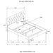 Kendall Panel Bed E.King, & Queen Black & White - Casa Morelos / Coahuila Furniture (Oklahoma City, OK)
