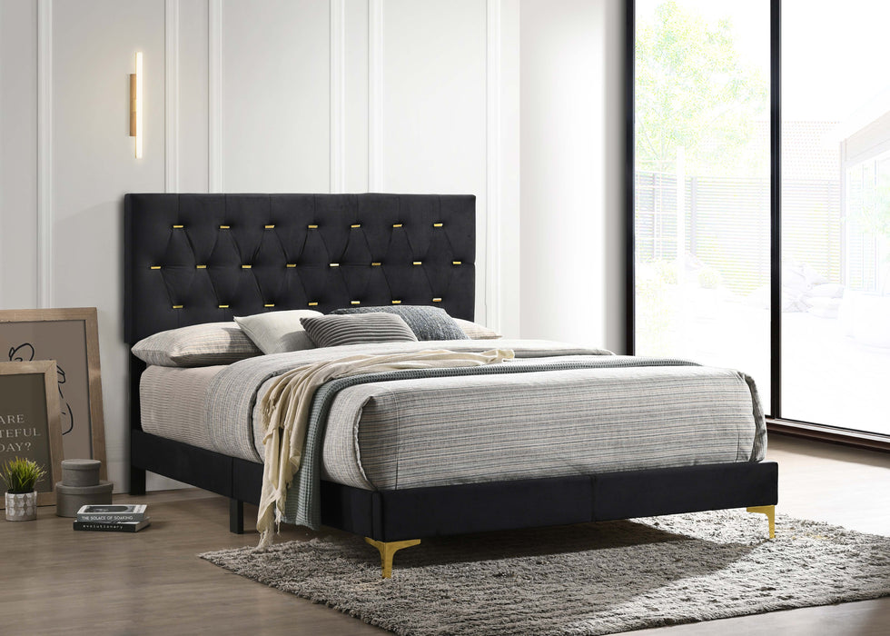 Kendall Panel Bed E.King, & Queen Black & White - Casa Morelos / Coahuila Furniture (Oklahoma City, OK)