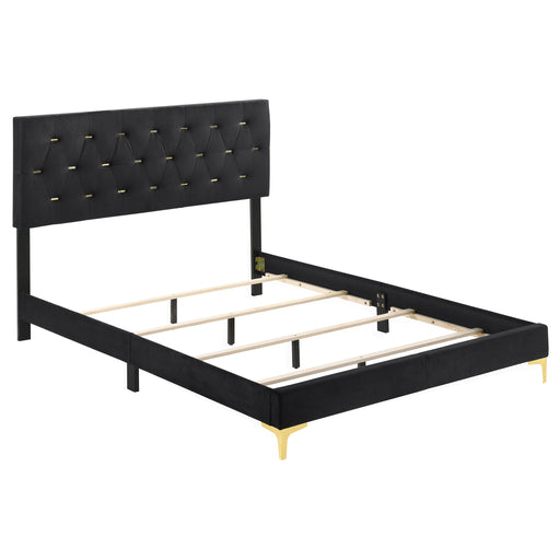 Kendall Panel Bed E.King, & Queen Black & White - Casa Morelos / Coahuila Furniture (Oklahoma City, OK)