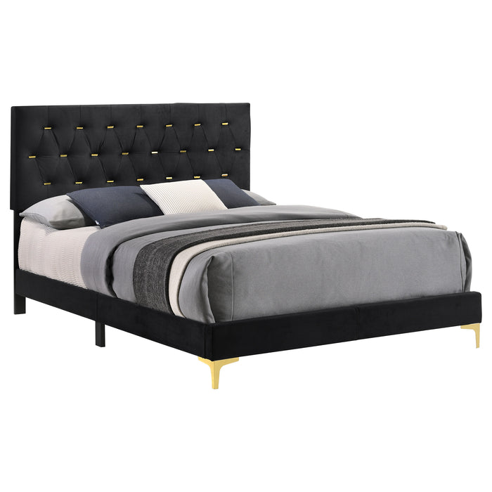 Kendall Panel Bed E.King, & Queen Black & White - Casa Morelos / Coahuila Furniture (Oklahoma City, OK)