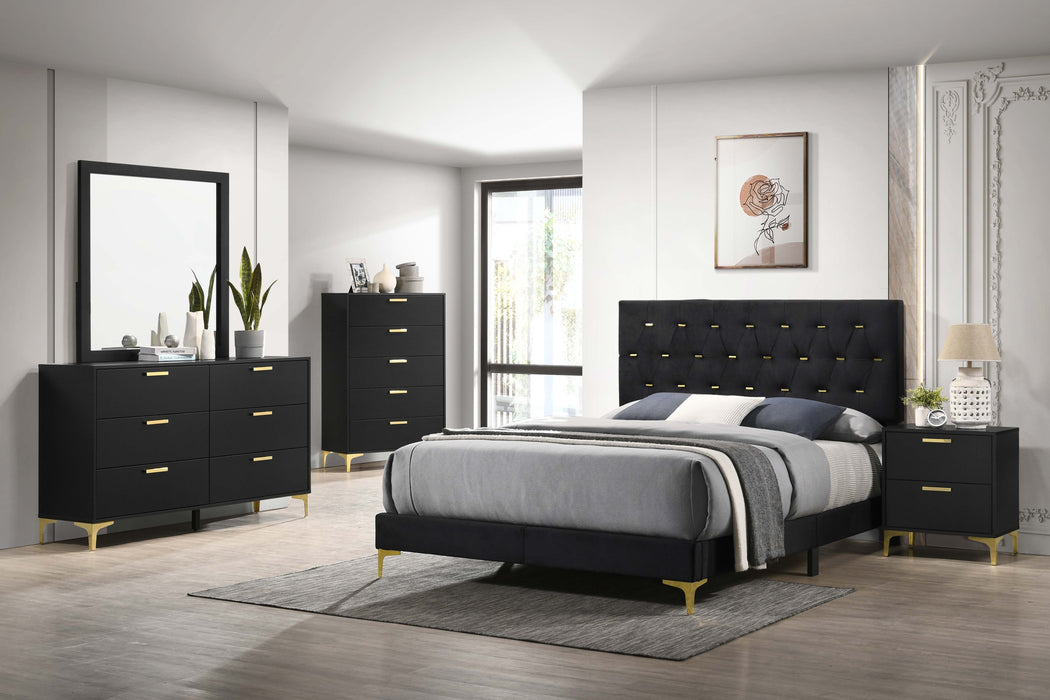 Kendall Panel Bed E.King, & Queen Black & White - Casa Morelos / Coahuila Furniture (Oklahoma City, OK)