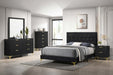 Kendall Panel Bed E.King, & Queen Black & White - Casa Morelos / Coahuila Furniture (Oklahoma City, OK)