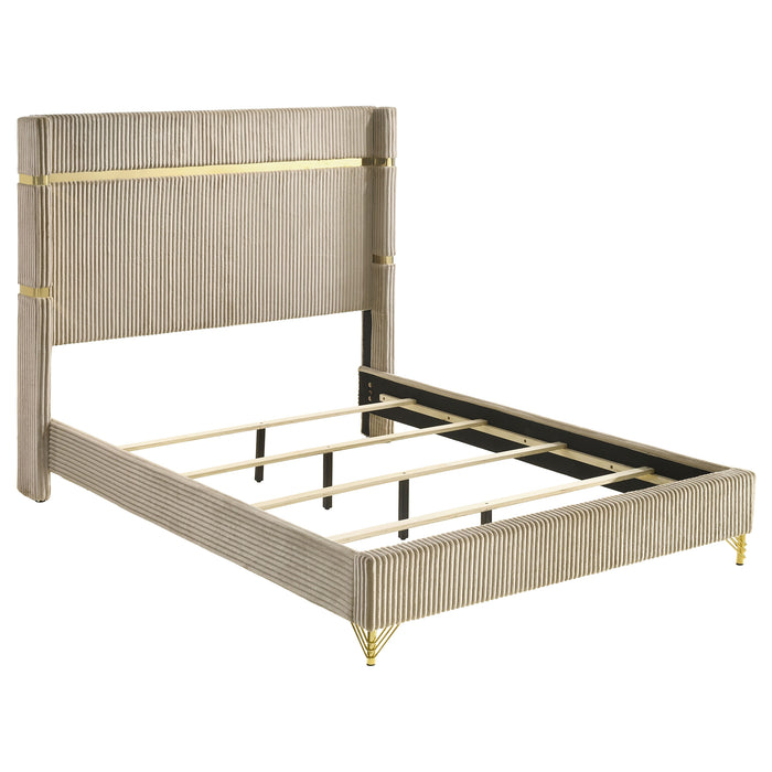 Lucia 4 & 5 Piece Bedroom Set King & Queen Beige & Grey - Casa Morelos / Coahuila Furniture (Oklahoma City, OK)