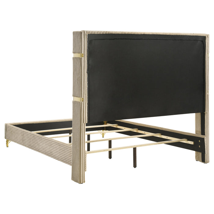 Lucia 4 & 5 Piece Bedroom Set King & Queen Beige & Grey - Casa Morelos / Coahuila Furniture (Oklahoma City, OK)