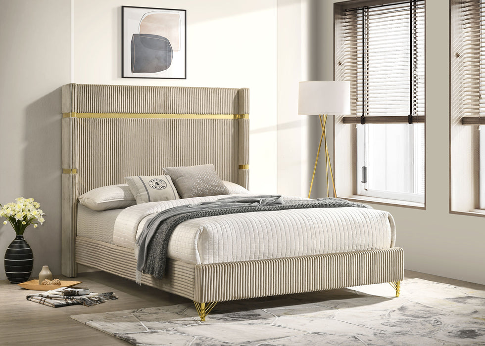 Lucia Eastern King & Queen Bed Beige & Grey - Casa Morelos / Coahuila Furniture (Oklahoma City, OK)