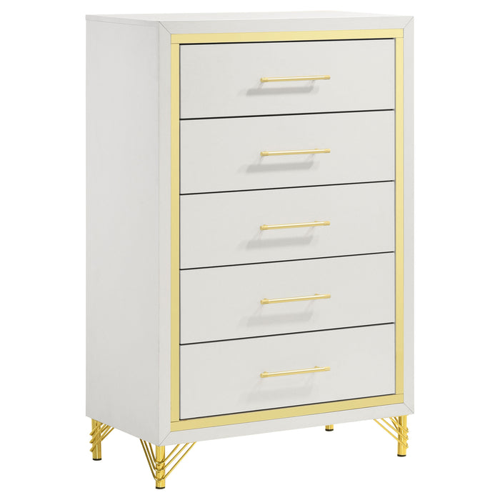 Lucia 4 & 5 Piece Bedroom Set King & Queen Beige & Grey - Casa Morelos / Coahuila Furniture (Oklahoma City, OK)