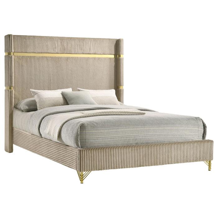Lucia Eastern King & Queen Bed Beige & Grey - Casa Morelos / Coahuila Furniture (Oklahoma City, OK)