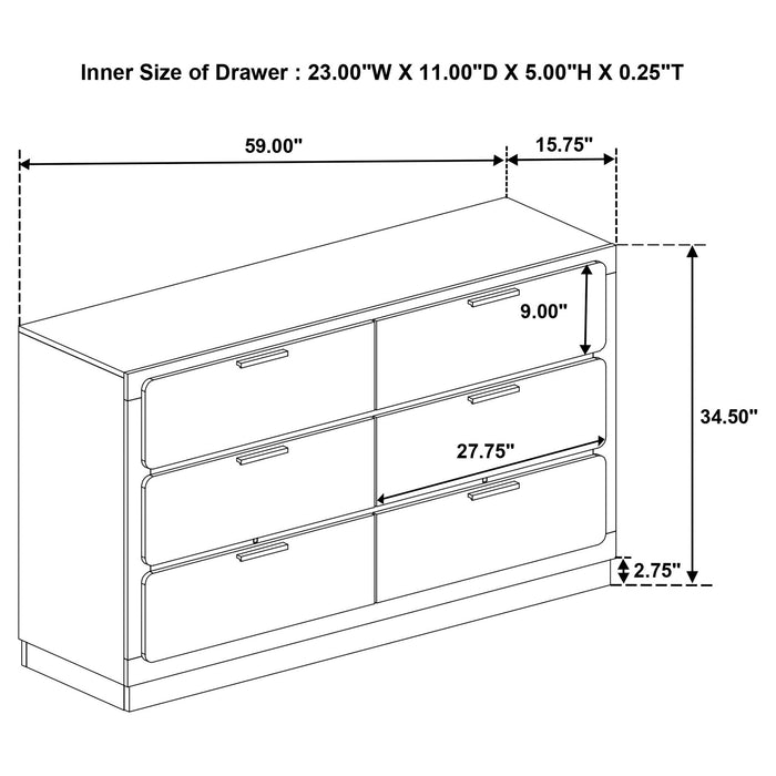 Caraway 4 Pc & Pc E.King, Cal.King, & Queen Bedroom Set Black & White - Casa Morelos / Coahuila Furniture (Oklahoma City, OK)