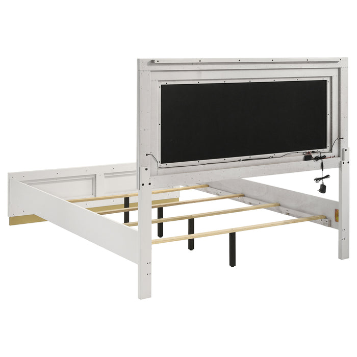Caraway 4 Pc & Pc E.King, Cal.King, & Queen Bedroom Set Black & White - Casa Morelos / Coahuila Furniture (Oklahoma City, OK)