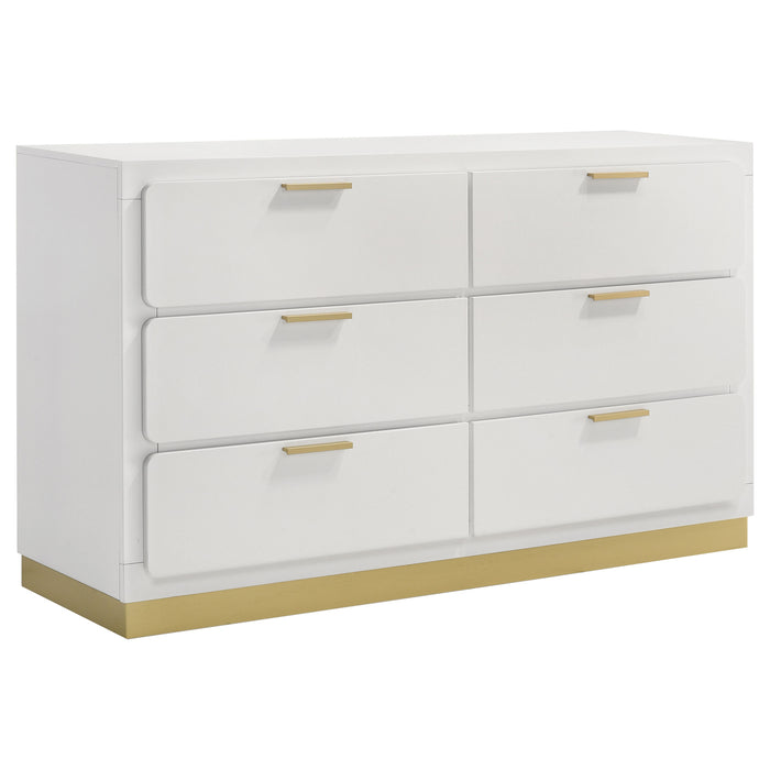 Caraway 4 Pc & Pc E.King, Cal.King, & Queen Bedroom Set Black & White - Casa Morelos / Coahuila Furniture (Oklahoma City, OK)