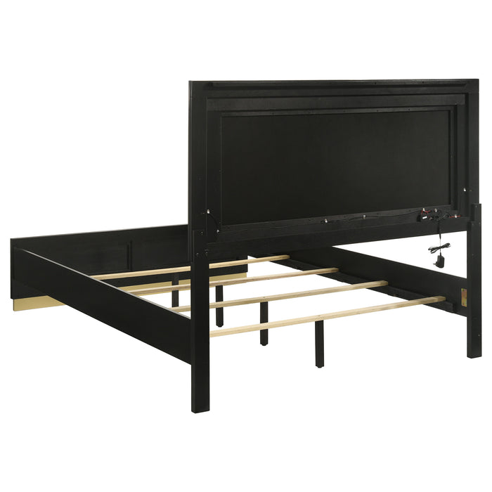 Caraway 4 Pc & Pc E.King, Cal.King, & Queen Bedroom Set Black & White - Casa Morelos / Coahuila Furniture (Oklahoma City, OK)