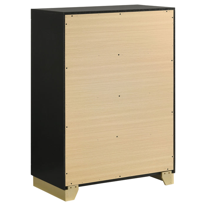 Caraway 4 Pc & Pc E.King, Cal.King, & Queen Bedroom Set Black & White - Casa Morelos / Coahuila Furniture (Oklahoma City, OK)