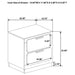Caraway 4 Pc & Pc E.King, Cal.King, & Queen Bedroom Set Black & White - Casa Morelos / Coahuila Furniture (Oklahoma City, OK)