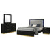 Caraway 4 Pc & Pc E.King, Cal.King, & Queen Bedroom Set Black & White - Casa Morelos / Coahuila Furniture (Oklahoma City, OK)