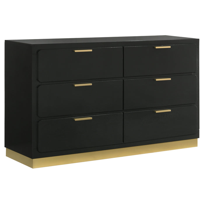 Caraway 4 Pc & Pc E.King, Cal.King, & Queen Bedroom Set Black & White - Casa Morelos / Coahuila Furniture (Oklahoma City, OK)