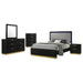 Caraway 4 Pc & Pc E.King, Cal.King, & Queen Bedroom Set Black & White - Casa Morelos / Coahuila Furniture (Oklahoma City, OK)