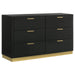 Caraway 4 Pc & Pc E.King, Cal.King, & Queen Bedroom Set Black & White - Casa Morelos / Coahuila Furniture (Oklahoma City, OK)