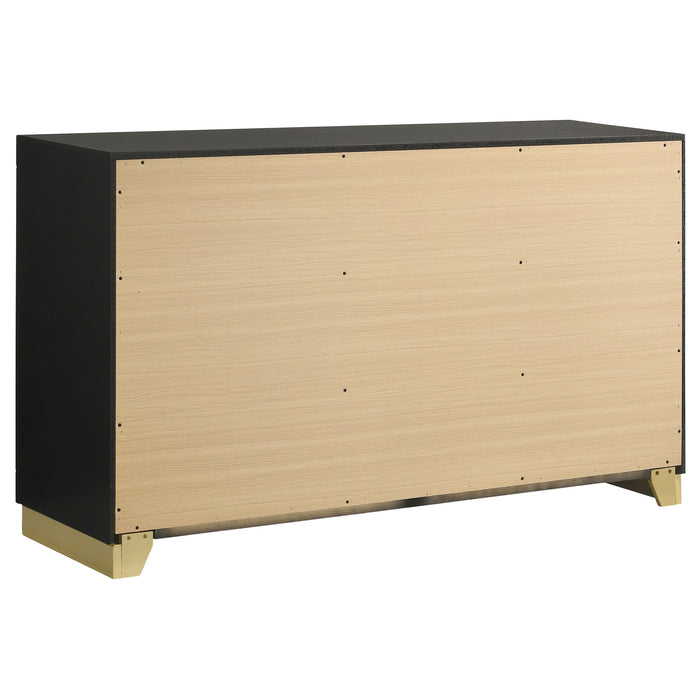 Caraway 4 Pc & Pc E.King, Cal.King, & Queen Bedroom Set Black & White - Casa Morelos / Coahuila Furniture (Oklahoma City, OK)