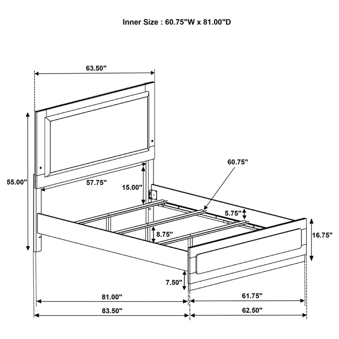 Caraway 4 Pc & Pc E.King, Cal.King, & Queen Bedroom Set Black & White - Casa Morelos / Coahuila Furniture (Oklahoma City, OK)
