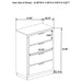 Caraway 4 Pc & Pc E.King, Cal.King, & Queen Bedroom Set Black & White - Casa Morelos / Coahuila Furniture (Oklahoma City, OK)