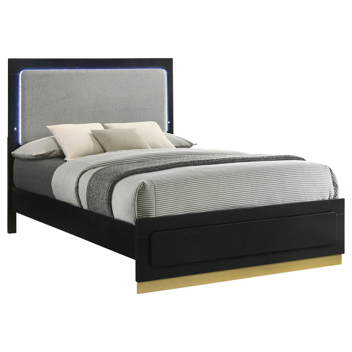 Caraway California King, E.King, & Queen Bed Black & White - Casa Morelos / Coahuila Furniture (Oklahoma City, OK)