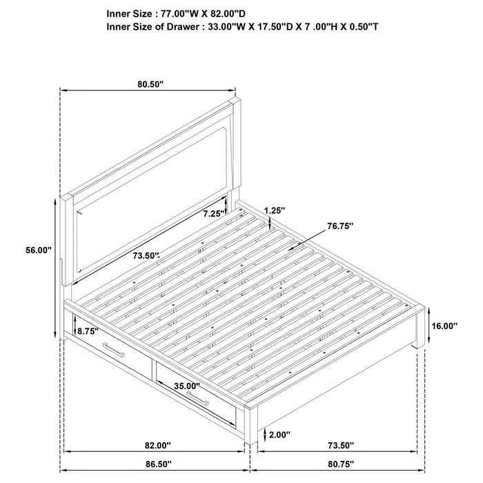 Kenora 4 & 5 Piece Bedroom Set E.King, Queen, & Cal.king - Casa Morelos / Coahuila Furniture (Oklahoma City, OK)