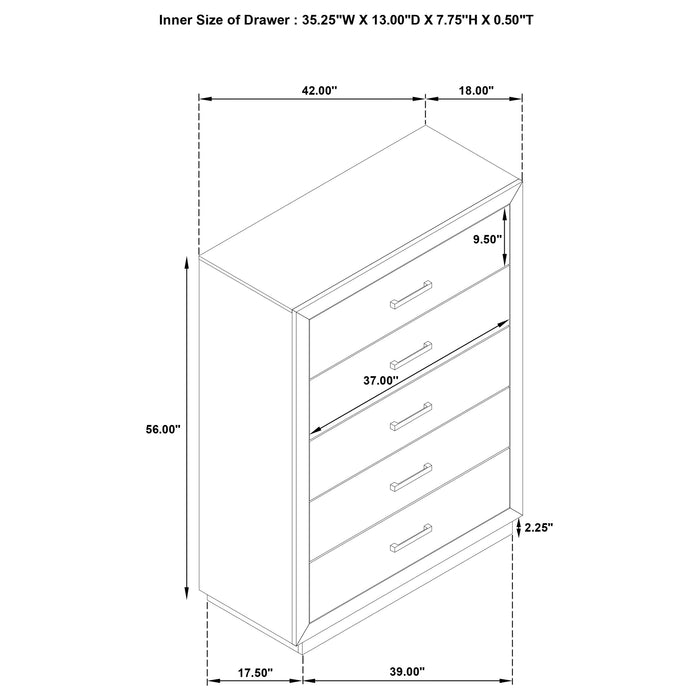 Kenora 4 & 5 Piece Bedroom Set E.King, Queen, & Cal.king - Casa Morelos / Coahuila Furniture (Oklahoma City, OK)