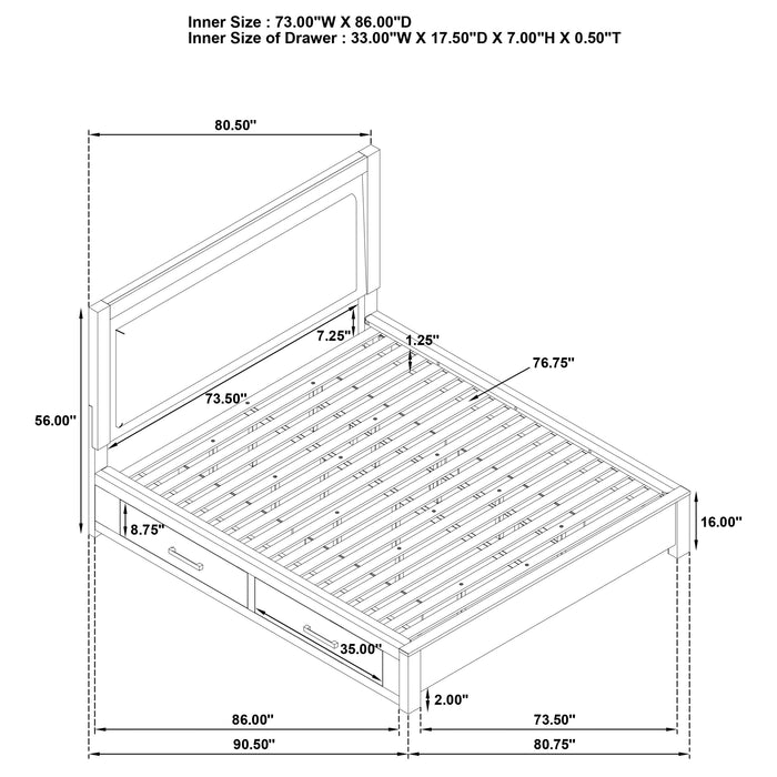 Kenora 4 & 5 Piece Bedroom Set E.King, Queen, & Cal.king - Casa Morelos / Coahuila Furniture (Oklahoma City, OK)