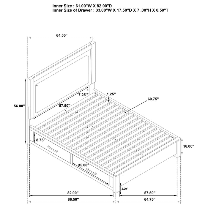 Kenora 4 & 5 Piece Bedroom Set E.King, Queen, & Cal.king - Casa Morelos / Coahuila Furniture (Oklahoma City, OK)