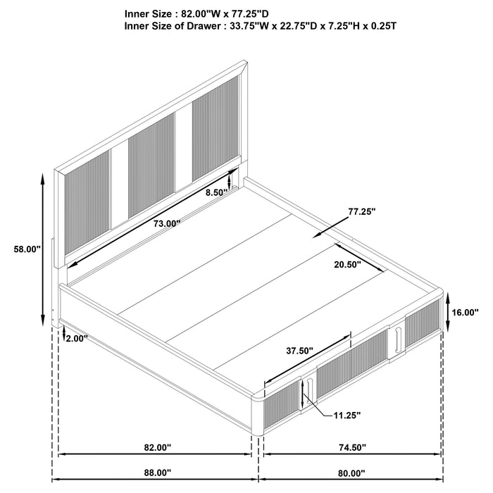Terrace California King, E.King, & Queen Bed - Casa Morelos / Coahuila Furniture (Oklahoma City, OK)