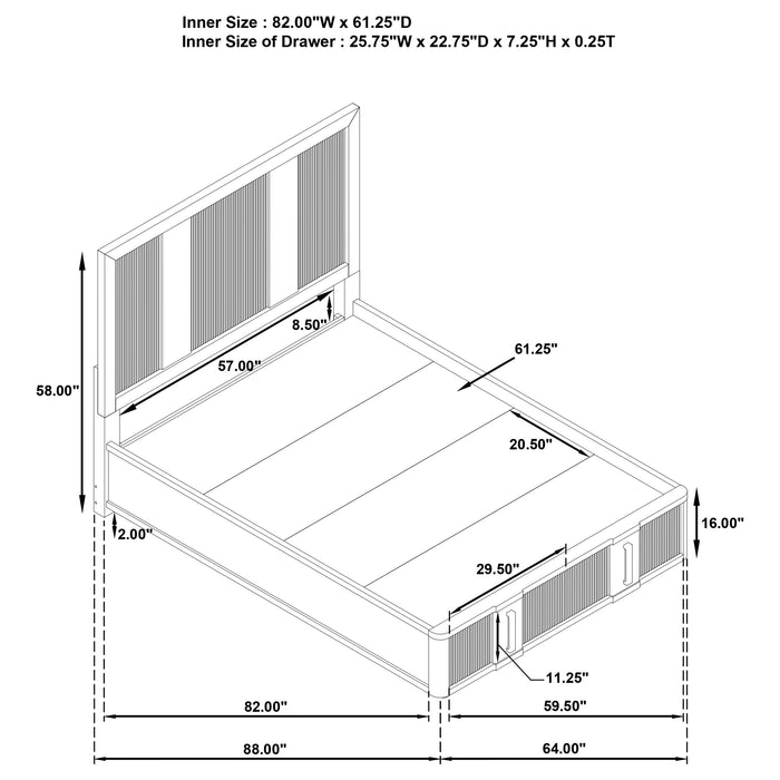 Terrace California King, E.King, & Queen Bed - Casa Morelos / Coahuila Furniture (Oklahoma City, OK)