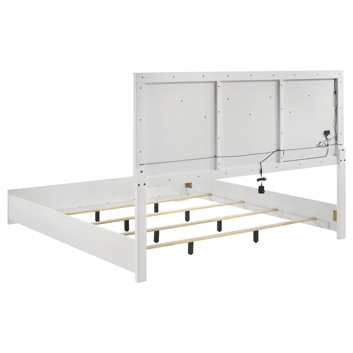 Ives 4 & 5 Piece Bedroom Set E.king & Queen White & Grey - Casa Morelos / Coahuila Furniture (Oklahoma City, OK)