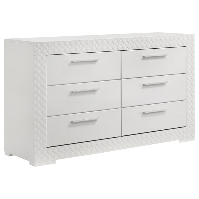 Ives 4 & 5 Piece Bedroom Set E.king & Queen White & Grey - Casa Morelos / Coahuila Furniture (Oklahoma City, OK)
