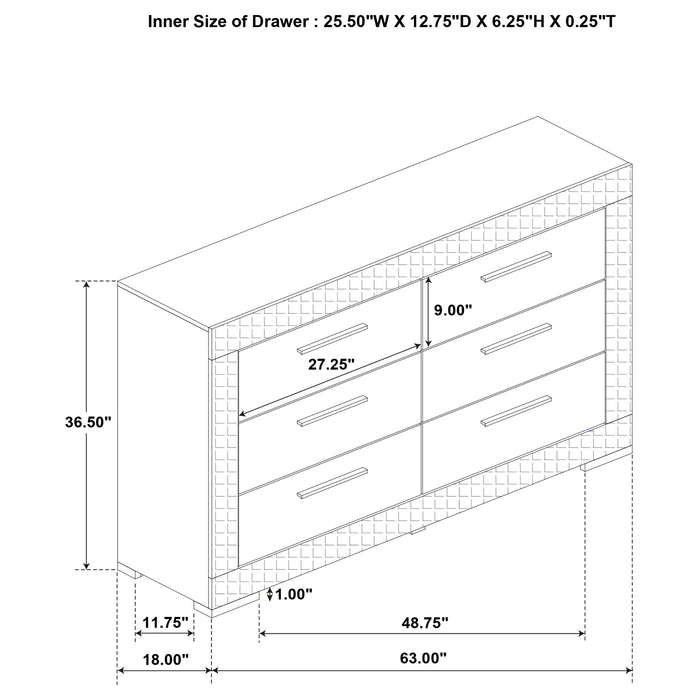 Ives 4 & 5 Piece Bedroom Set E.king & Queen White & Grey - Casa Morelos / Coahuila Furniture (Oklahoma City, OK)
