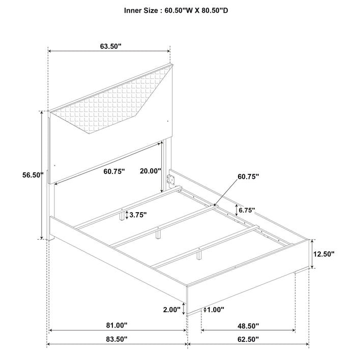 Ives 4 & 5 Piece Bedroom Set E.king & Queen White & Grey - Casa Morelos / Coahuila Furniture (Oklahoma City, OK)