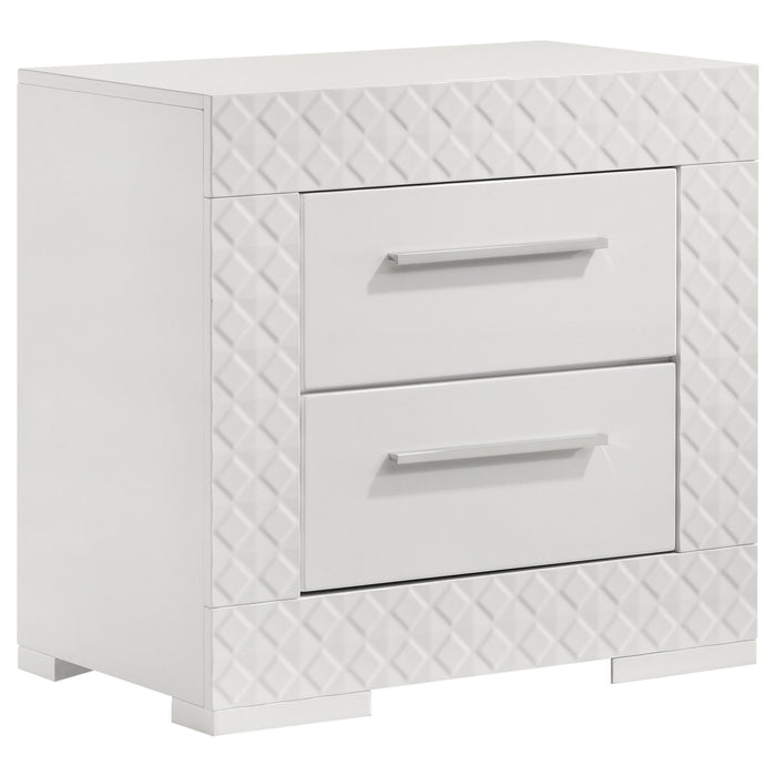Ives 4 & 5 Piece Bedroom Set E.king & Queen White & Grey - Casa Morelos / Coahuila Furniture (Oklahoma City, OK)